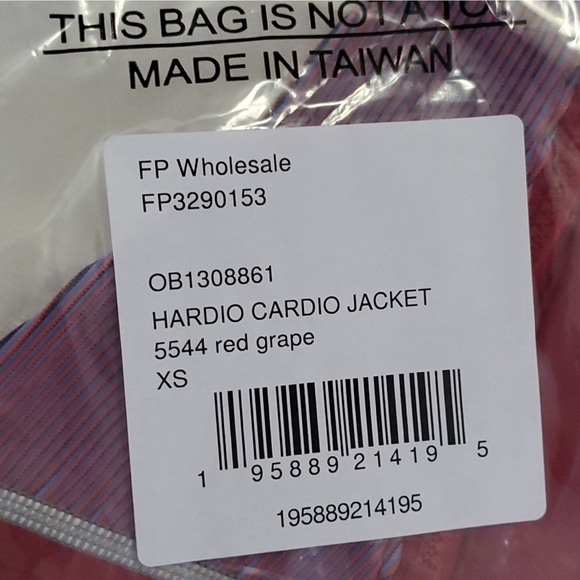 Free People Movement Hardio Cardio Track Jacket Womens Size XS Red Full Zip NEW - Picture 15 of 16